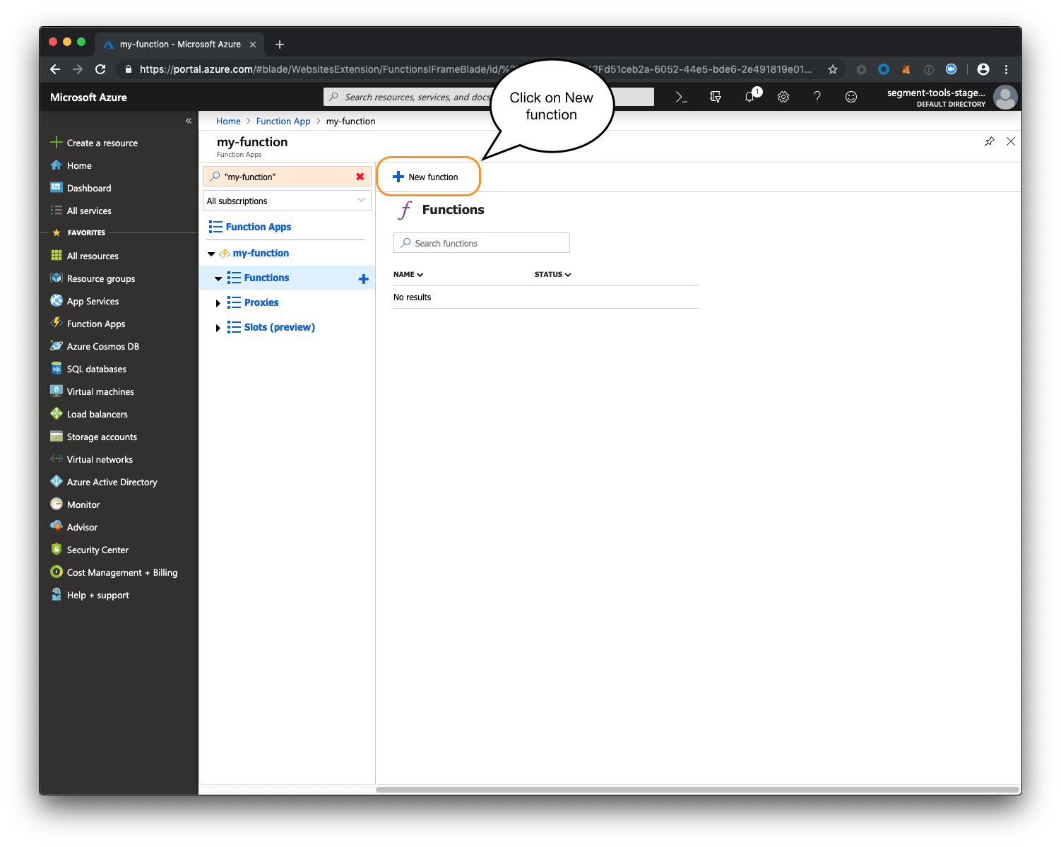 A screenshot of the function panel. 