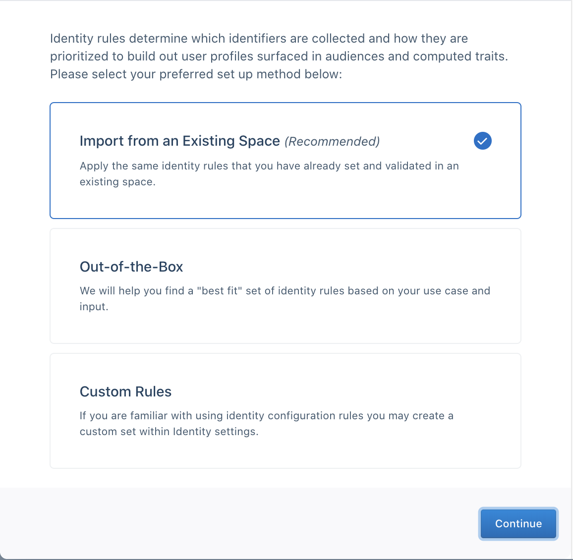 Choose an Identity Resolution configuration